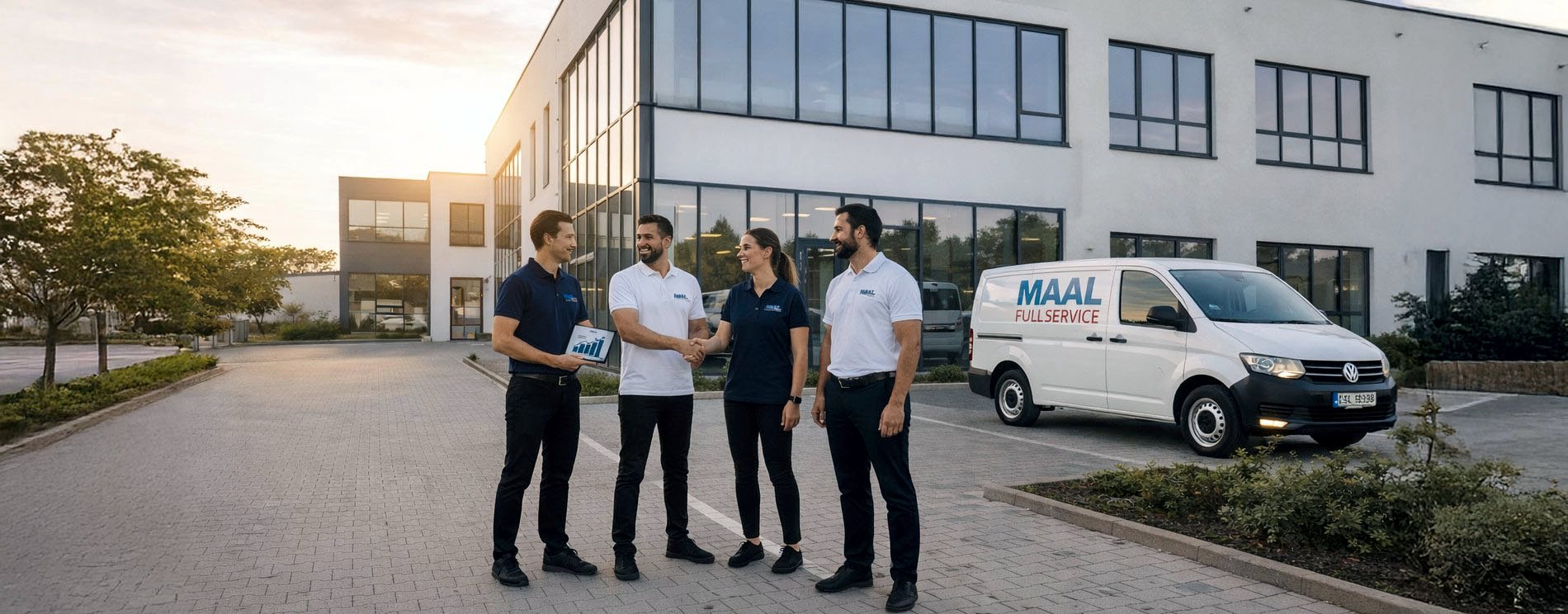 MAAL Fullservice steht für professionelle Reinigung, Fullservice-Dienstleistungen und nachhaltiges Wachstum. Mit unserem bewährten Geschäftsmodell bieten wir dir die Möglichkeit, ein eigenes Unternehmen unter einer starken Marke aufzubauen – mit klaren Prozessen, fairen Preisen und echtem Praxis-Know-how.